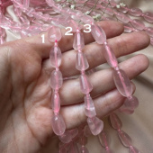 Розовый кварц, бусины разных форм, 11-19 мм, штука