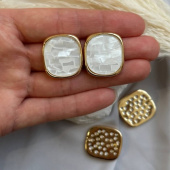 Швензы с натуральным перламутром, 20*23