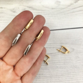 Швензы 14*4мм, Позолота 24К/Родирование/Черненое серебро