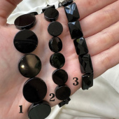 Бусина натурального Агата, «Таблетка»/«Прямоугольник»