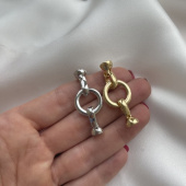 2 карабина+круг позолота