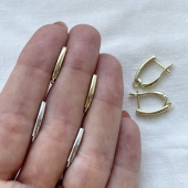 Швензы с английским замком 16*2мм Позолота/Родирование