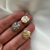 Подвеска «Мятая», 16*12 мм