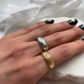 Кольцо "Классика" матовое, регулируемое