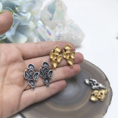 Швензы, Итальянская фурнитура. Матовая Позолота 18К/Американское серебро