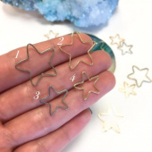 Ювелирный элемент «Звезда» 16мм-22мм, родирование/позолота