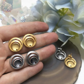 Швензы, Итальянская фурнитура. Матовая Позолота 18К/Американское серебро