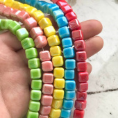 Бусина керамическая "Куб" 8 мм