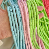 Бусины каучуковые (Хейши), 5 мм, 19 см нить