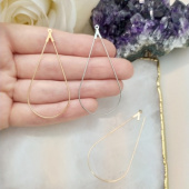 Подвеска-разъемная "Капля" в позолоте 24К/ серебре