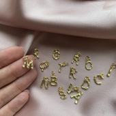 Буквы "Бамбук" позолота 24К