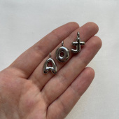 Подвеска "Буква объемная", 18*15 мм, родирование