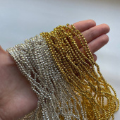 Гематит "Серебро" и "Золото", 3.2 мм, нить