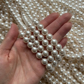 Жемчуг Майорка "Белый" 10 мм, нить