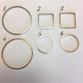 Ювелирный элемент геометрический 16мм-30мм, родирование/позолота