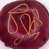 Ювелирный элемент «Капля», позолота 24К