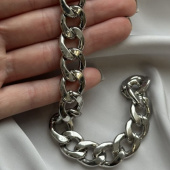 Цепь панцирная «Брюссель», 15 мм, родирование, 50 см