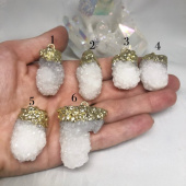 Подвеска, белая друза кварца