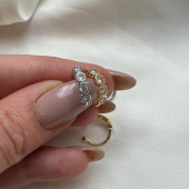 Кафф с круглыми циркониями, 12 мм