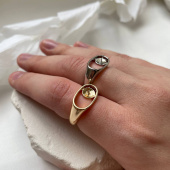 Кольцо "Овал" под вклейку, регулируемое