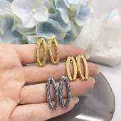 Швензы, Итальянская фурнитура. 24*12мм. Матовая Позолота 18К.