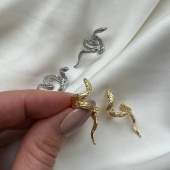 Кафф "Змея", фактурный, 34 мм