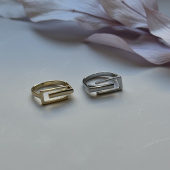 Кольцо безразмерное «Геометричное», 7*17 мм