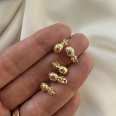 Подвеска «Ананас» 12мм, позолота 24К