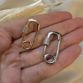 Карабин винтовой «Булавка», 15*30 мм