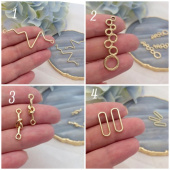 Коннектор ювелирный, позолота 24К