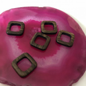 Бусина из пластика, Имитация дерева, Квадрат. 21мм.