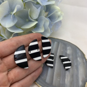 Акриловый коннектор «полосатый» 30*16мм