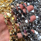 Гематит "Овал", 8*6 мм, нить