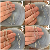 Заглушка для сережек декоративная 5-10см в родировании