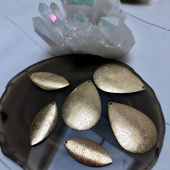 Подвеска Позолоченная "Лепесток" 42мм и 38мм