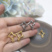 Швензы, Итальянская фурнитура. Матовая Позолота 18К/Американское серебро