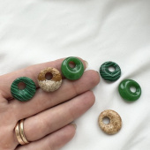 Подвеска "Бублик" из натурального камня, 18 мм