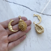 Подвеска "Месяц" и "Еж", Итальянская фурнитура