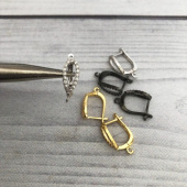 Швензы 10*4мм позолота24К/родирование/черненое серебро