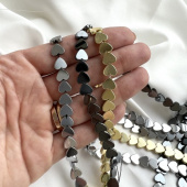 Бусина «Сердце», 8 мм, 10 штук