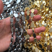 Гематит граненый "Овал", 11.5*8 мм, нить