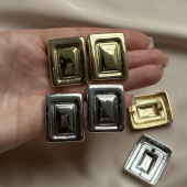 Швензы "Прямоугольные", 25*32 мм, позолота/родирование