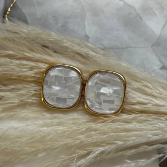 Швензы с натуральным перламутром, 20*23