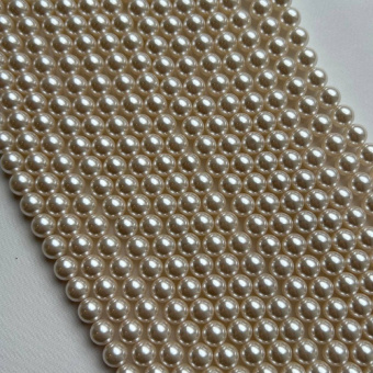 Жемчуг Майорка "Белый" 10 мм, нить