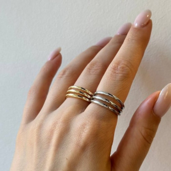 Кольцо «Трио» безразмерное, 8 мм