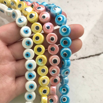 Бусина керамическая "Глаз", 11 мм