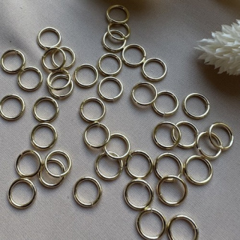 Кольцо соединительное 8 мм, толщина 1 мм, позолота, штука