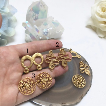 Швензы, Итальянская фурнитура. Матовая Позолота 18К.