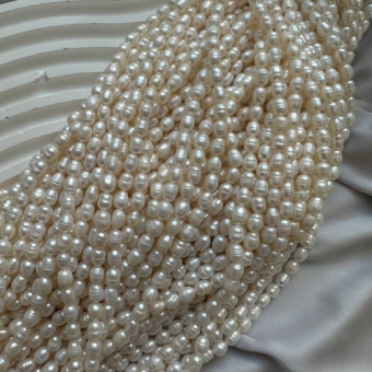 Жемчуг "Бочонок" mini, 4*6 мм