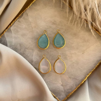 Подвеска "Кошачий глаз" 20*15мм